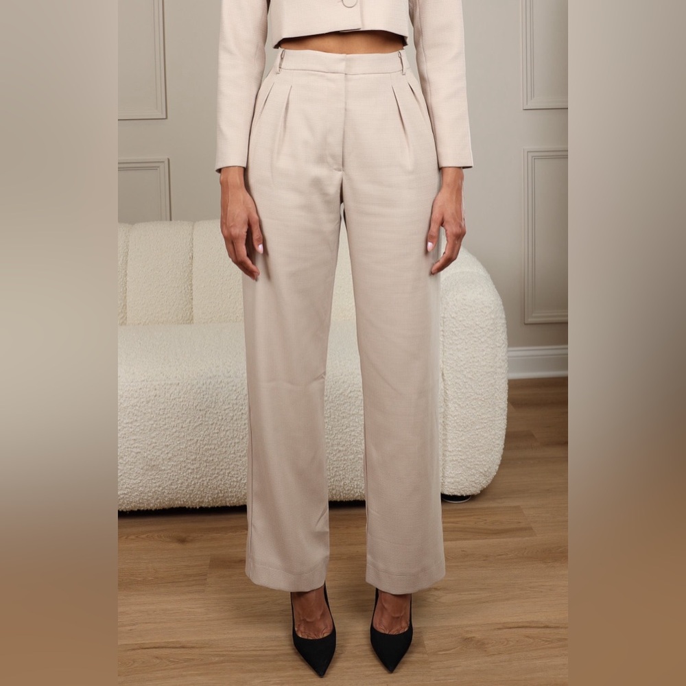 Beige Summer Blend Trousers